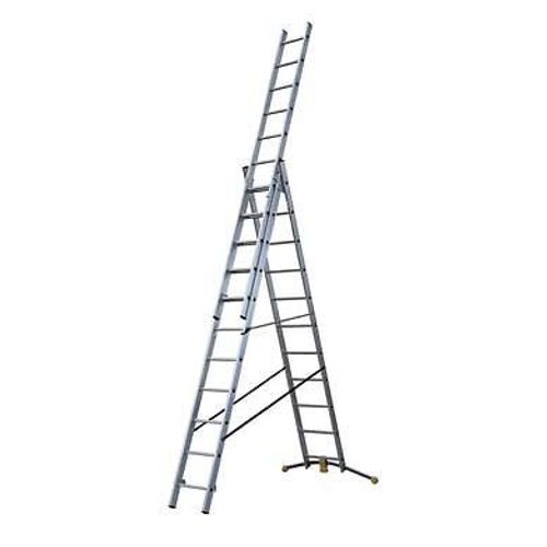 Echelle transformable 3 plans 3x11 échelons 7m60 en aluminium Hailo HobbyLot