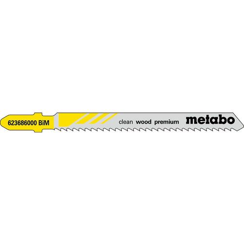 5 lames de scies sauteuses, bois, profess. 74 / 2,5 mm Metabo - 623686000
