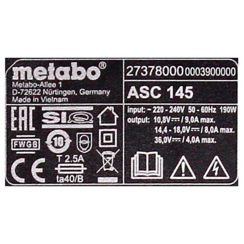 Metabo Set de base LiHD 2x LiHD 18V/5,5 Ah, ASC 30-36 - 685122000
