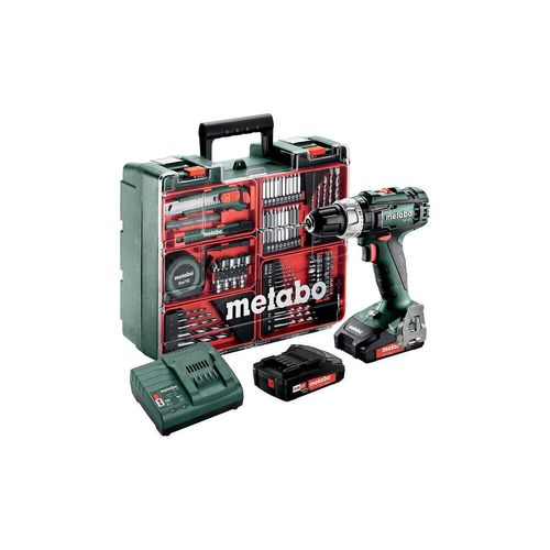 Perceuse à percussion METABO SB 18 L SET - 2 batteries 18V 2.0Ah, chargeur avec set d'accessoires - 602317870