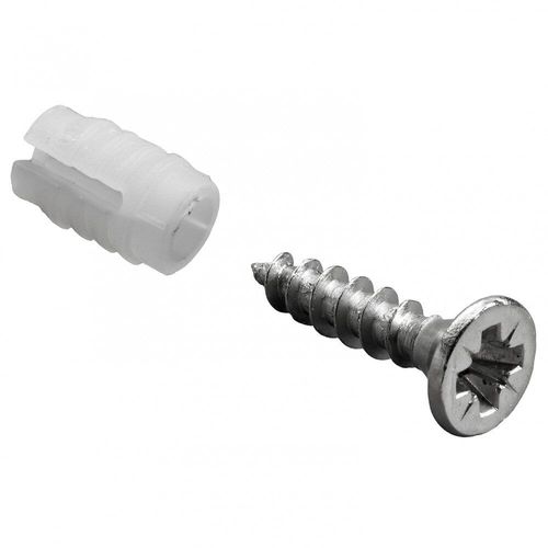 Lot de 40 manchons à expansion plastique brut HETTICH, l.12.5 mm