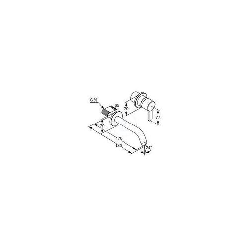 Kludi 382440575 Mitigeur de lavabo 2 trous Chrome