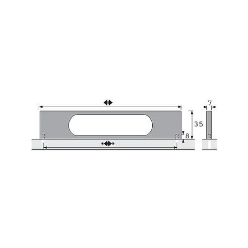 Poignée apua - Epaisseur : 7 mm - Section : - - Hauteur : 35 mm - Entraxe : 360 mm - : - Décor : Inox brossé - Diamètre : - - Longueur : 372 mm - Longueur maxi : 372 mm - HETTICH