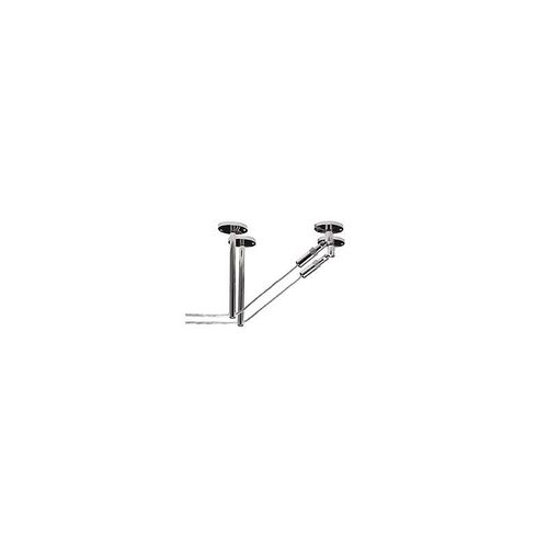 Supports longs pour câble tendu T.B.T, chrome, 2 pièces, 16 cm