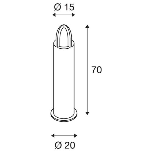 Borne Lumineuse Rusty Cone 70