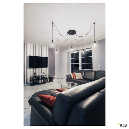 Crochet de plafond pour suspension, noir