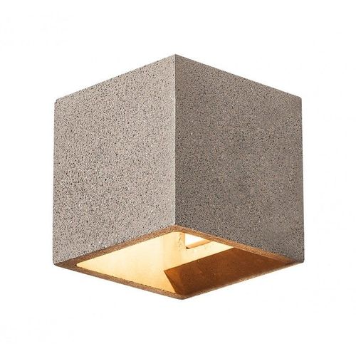 Slv Solid Cube Applique Murale En Béton, Noire