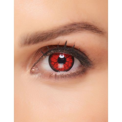 Lentilles De Contact Sans Correction Fantaisie Monstre Rouge 3 Mois Adulte