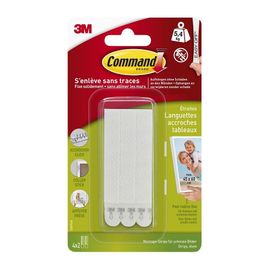 3M COMMAND Languettes de fixation - Blanc
