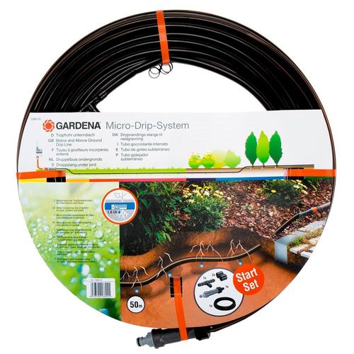 Tuyau à  goutteurs incorporés enterré Micro Drip à?13.7mm 50m GARDENA