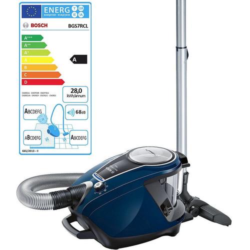 Bosch Relaxx'x Ultimate BGS7RCL - Aspirateur - traineau - sans sac - bleu foncé