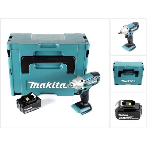 Makita DTW 190 F1J 18V Li-Ion Boulonneuse à chocs sans fil avec boîtier Makpac + 1x Batterie BL 1830 3,0 Ah - sans Chargeur