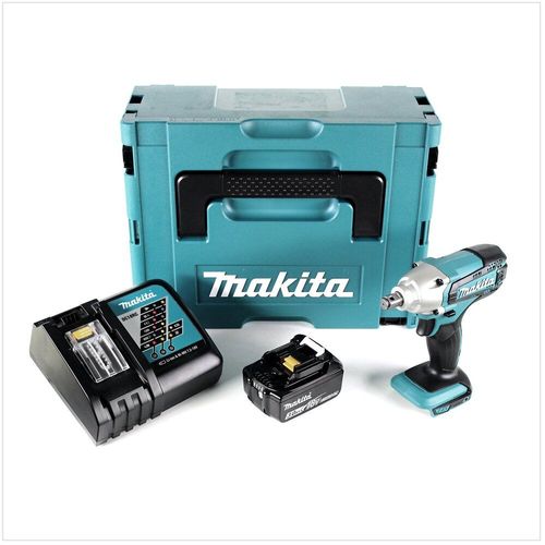 Makita DTW 190 RF1J 18V Li-Ion Boulonneuse à chocs sans fil avec boîtier Makpac + 1x Batterie BL 1830 3,0 Ah + Chargeur rapide DC 18 RC