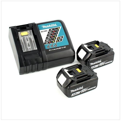 Makita DTW 190 RFJ 18V Li-Ion Boulonneuse à chocs sans fil avec boîtier Makpac + 2x Batteries BL 1830 3,0 Ah + Chargeur rapide DC 18 RC