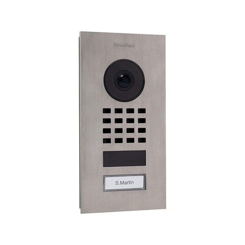 Interphone vidéo IP DoorBird DoorBird IP Video Türstation D1101V Unterputz 423866799 Wi-Fi Set complet 1 foyer argent brossé