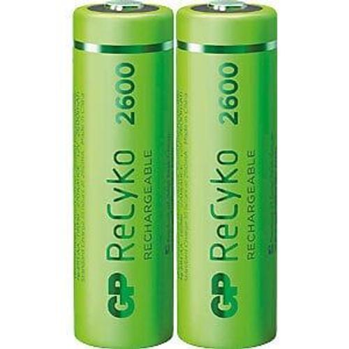 GP ReCyko LR6/AA 2600mAh - Pack de 2 accus rechargeables NiMH