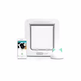 SUREFLAP Grande chatiere a puce électronique Connect Blanc