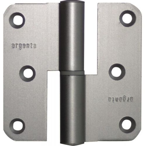 Paumelle à lame ouverte - en aluminium anodisé - 80x80 mm - droite ARGENTA