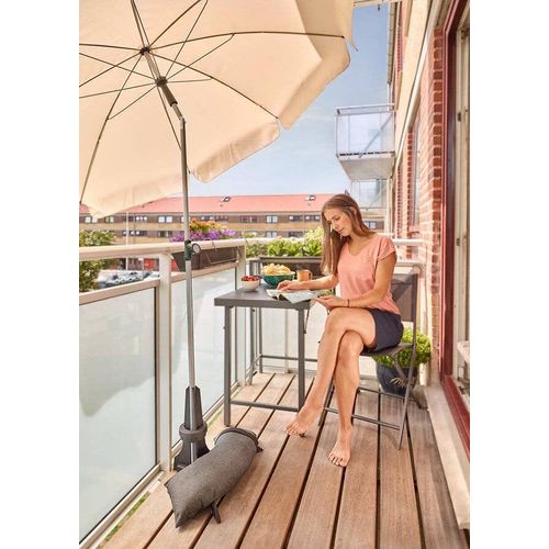 Pied Pour Parasol De Balcon Marron Foncé - De Ø20 À 40 Mm - 20 Kg