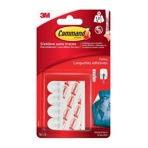 12 Petites Languettes 3M Command¿ repositionnables, 450 g