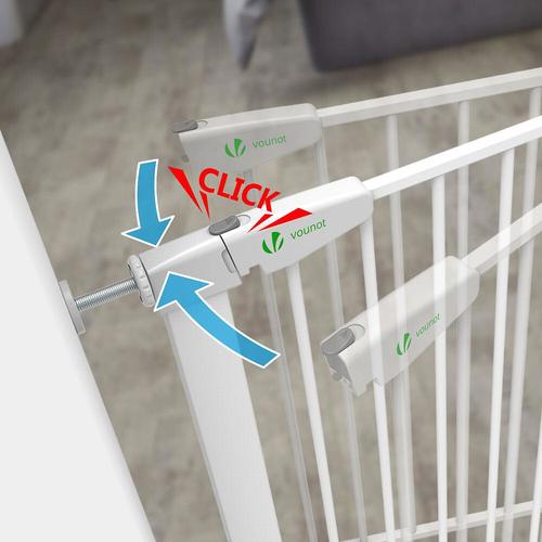 Barriere De Securite Porte Et Escalier 100-108cm Blanc