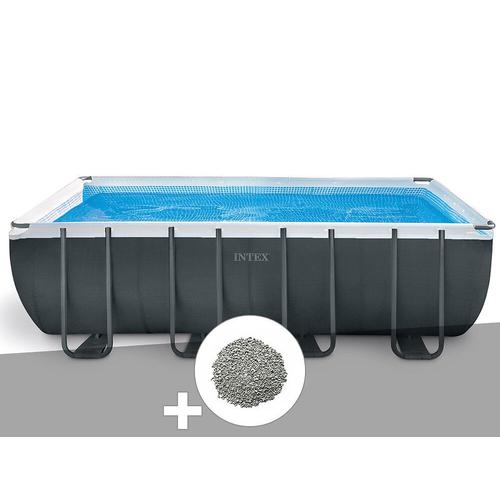 Kit piscine tubulaire Intex Ultra XTR Frame rectangulaire 5,49 x 2,74 x 1,32 m + 10 kg de zéolite