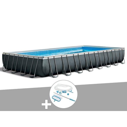 Kit piscine tubulaire Intex Ultra XTR Frame rectangulaire 9,75 x 4,88 x 1,32 m + Kit d'entretien