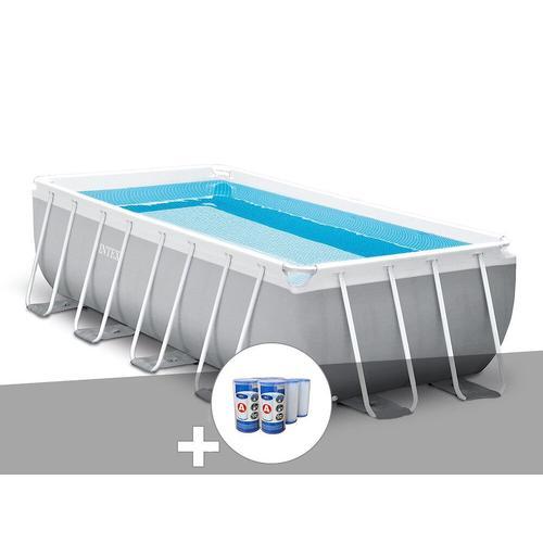 Kit piscine tubulaire Intex Prism Frame rectangulaire 4,88 x 2,44 x 1,07 m + 6 cartouches de filtration