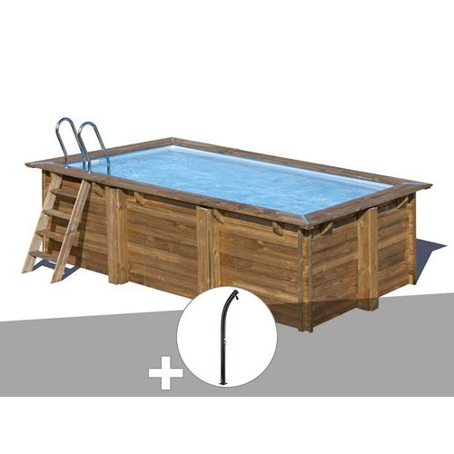 Kit piscine bois Gré Marbella 4,20 x 2,70 x 1,17 m + Douche