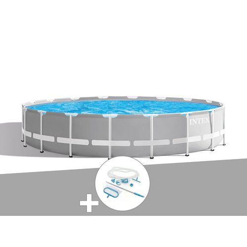 Kit piscine tubulaire Intex Prism Frame ronde 6,10 x 1,32 m + Kit d'entretien