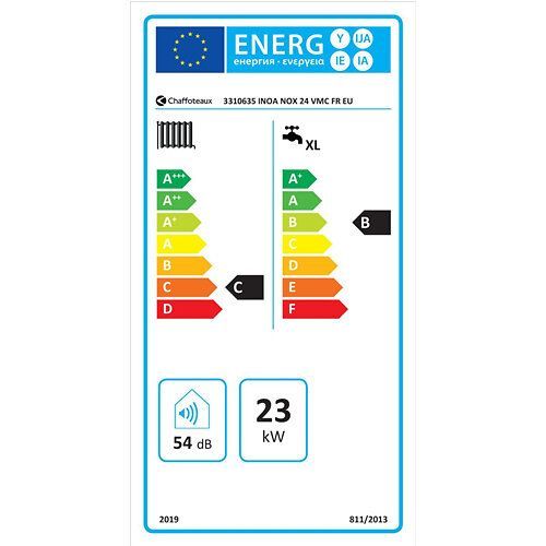 Chaudière Gaz BasNox Inoa Nox Chaffoteaux 24 kW / VMC Complète (Douilles + Dosseret)
