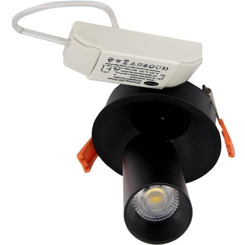 Spot Led Encastrable Cob Dimmable 9w Noir - Blanc Neutre 4000k - 5500k - Silamp