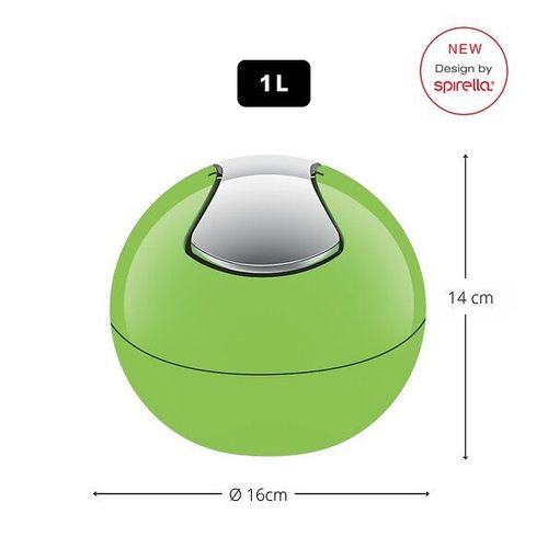 Poubelle ? Bascule Pp Bowl 1l Vert Kiwi