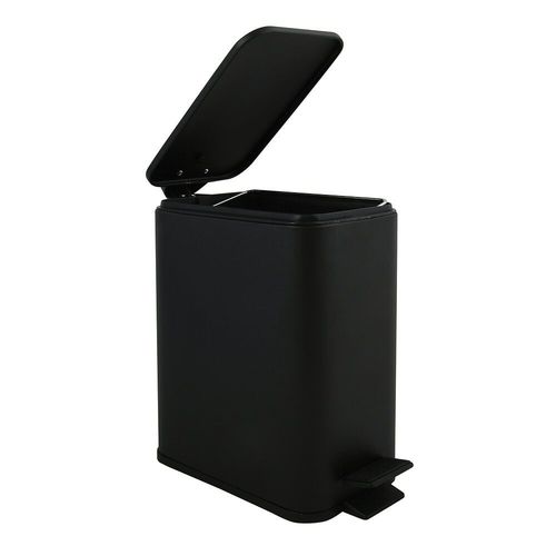 Poubelle ? P?dale Acier Erik 5l Noir Mat