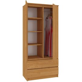 Essen - petite armoire contemporaine chambre/bureau/studio - 180x55x42 cm -  penderie - meuble de rangement - sonoma/blanc - Conforama