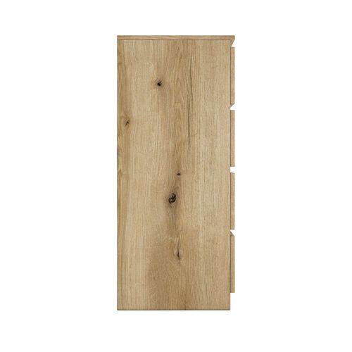 Milan - Commode Large 8 Tiroirs Chambre Salon - 97x138x40 - Design Minimaliste - Meuble De Rangement - Aspect Bois - Ch?Ne