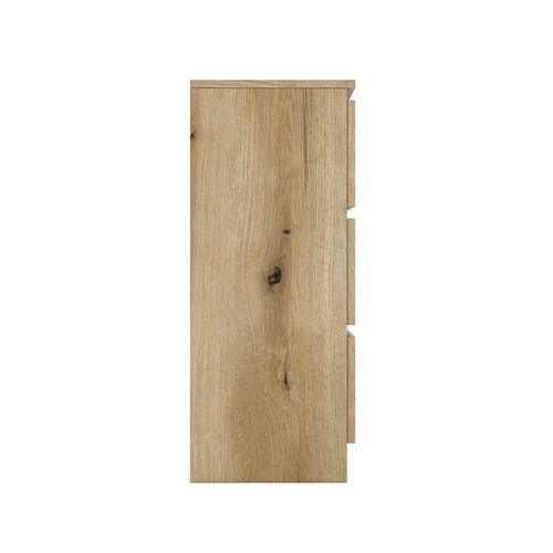 Milan - Commode Contemporaine 6 Tiroirs Chambre/Salon/Bureau - 30x120x77 Cm - Style Scandinave - Meuble De Rangementent - Ch?Ne