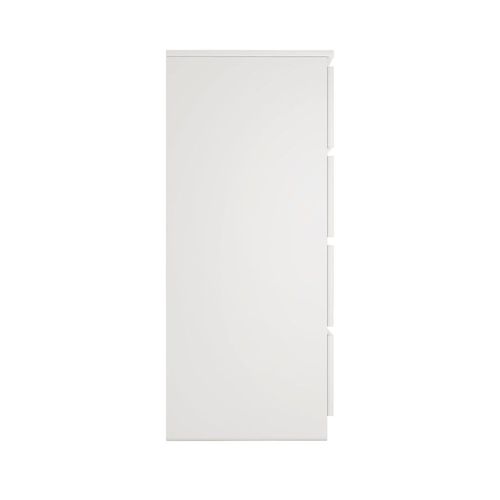 Milan - Commode Contemporaine Chambre/Salon/Bureau 40x138x97 - 8 Tiroirs Coullissants - Meuble De Rangementent - Chiffonier - Blanc