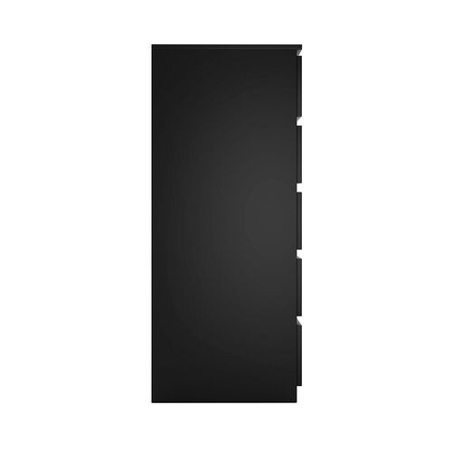 Venice - Commode Contemporaine Haute Chambre/Salon/Bureau 45x40x111 - 5 Tiroirs Coulissants - Meuble De Rangement - Chiffonier - Noir