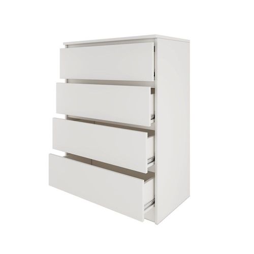 Commode Moderne Avec 4 Tiroirs Malwa M4 - Blanc