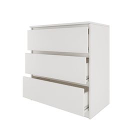 Commode Moderne Avec 3 Tiroirs Malwa M3 - Blanc