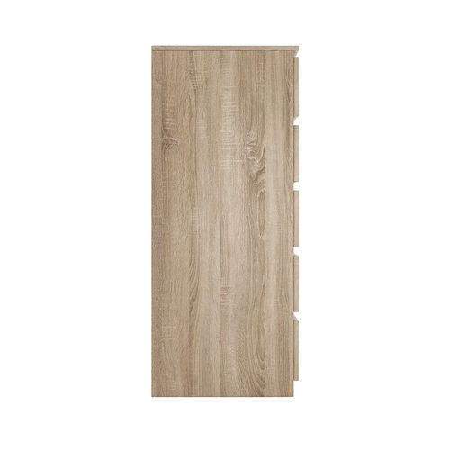 Venice - Commode Contemporaine Haute Chambre/Salon/Bureau - 45x40x111 - 5 Tiroirs Coulissants - Meuble De Rangement - Sonoma
