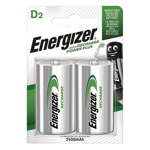Energizer Recharge Power Plus - Batterie 2 x D - NiMH - (rechargeables) - 2500 mAh