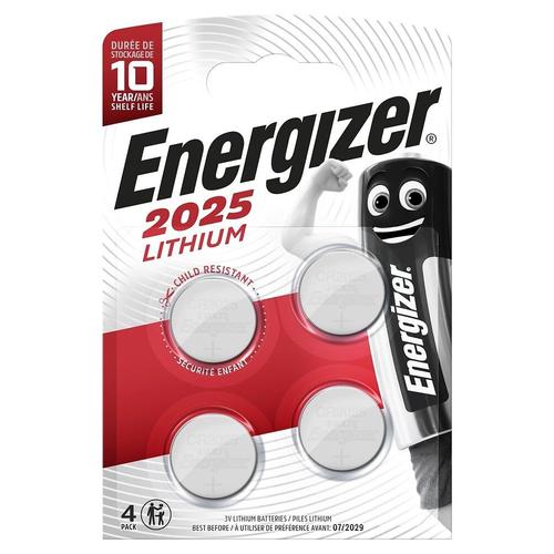 Energizer Coin Batterie CR 2025 Lithium CR2025 163 mAh 3 V 4 St.