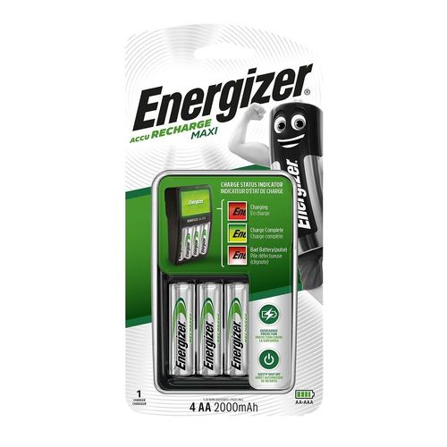 Energizer Maxi Charger - 5 - 9 h chargeur de batteries - (pour 4xAA/AAA) 4 x type AA - NiMH - 2000 mAh