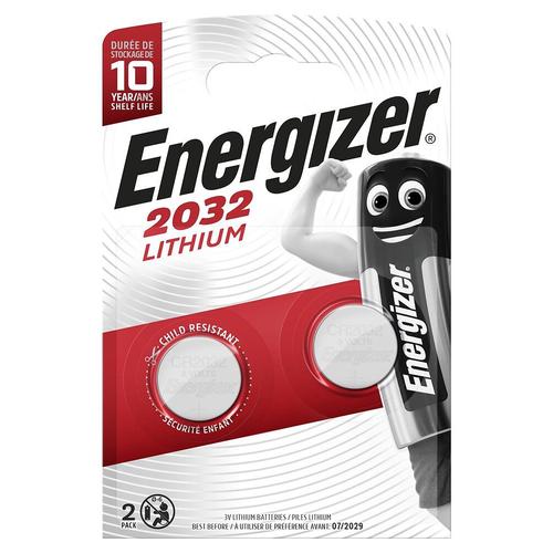 Piles bouton Energizer 2032 - 2 x CR2032 Lithium 3V