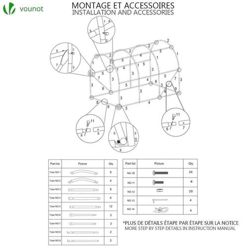 Serre De Jardin Tunnel 6m2 En Acier Galvanise