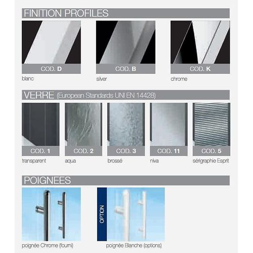 Novellini - Porte Pliante Transparent 96 À 102 Cm Lunes S - Luness96-a