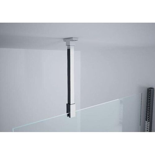 Paroi de douche ouverte - réversible - barre de renfort - 6mm - Lunes H 87 à 88.8 NOVELLINI