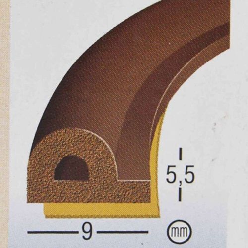 Joint Adhésif Caoutchouc Marron Profil 'p' 6m
